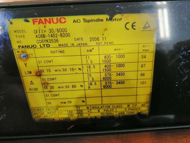 ���������������� FANUC A06B-1452-B200 ��� Goodway GS-280MS